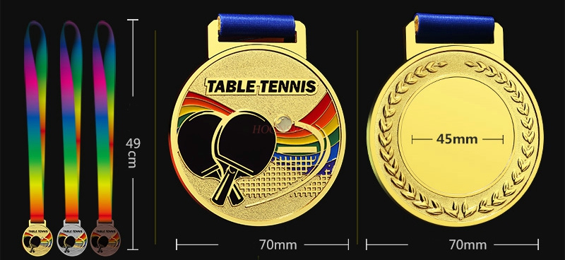 Table Tennis Championships - ميدالية ذكرية لكرة القدم والريشة الطائرة