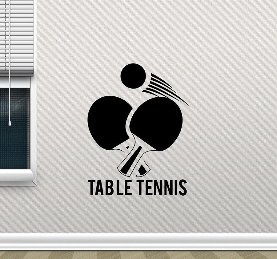 Table Tennis Illustration - ملصق حائط لتنس الطاولة من الفينيل
