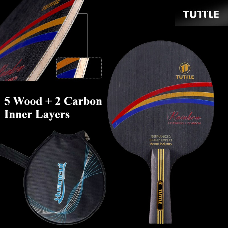 مضرب تنس طاولة TUTTLE أسود قوس - مراجعة Table Tennis Player وسعره